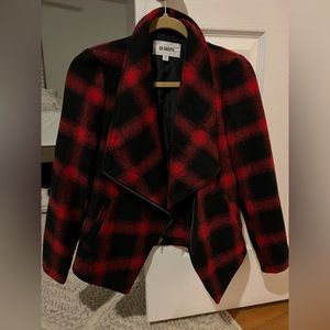 BB Dakota buffalo plaid motto jacket